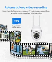 Caméra de surveillance IP sans fil Wifi 5MP PTZ avec zoom 4X, suivi, audio bidirectionnel, vision nocturne couleur HD, application V360PRO 4