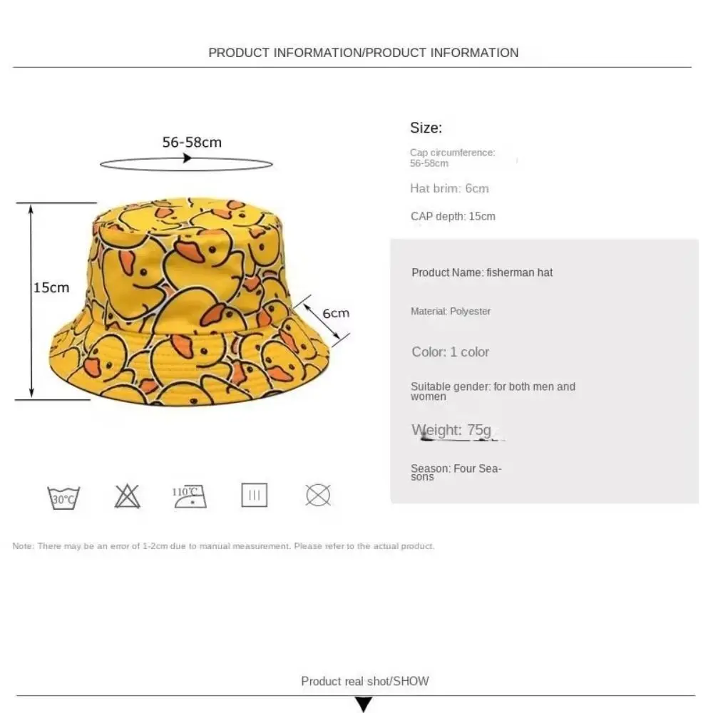 Yellow Duck Fisherman Summer Hat with UV Protection