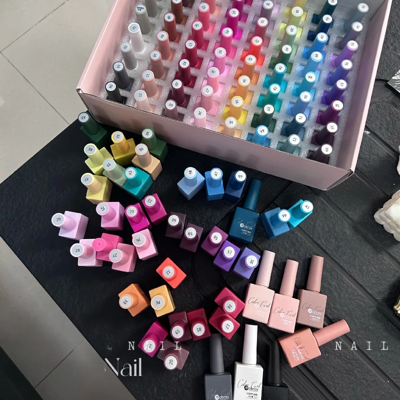 풀 커버리지 젤 네일 광택제, UV LED 반영구 젤 바니시, 화려한 색상, 12ML, 30 가지 색상/세트, 여름 손톱