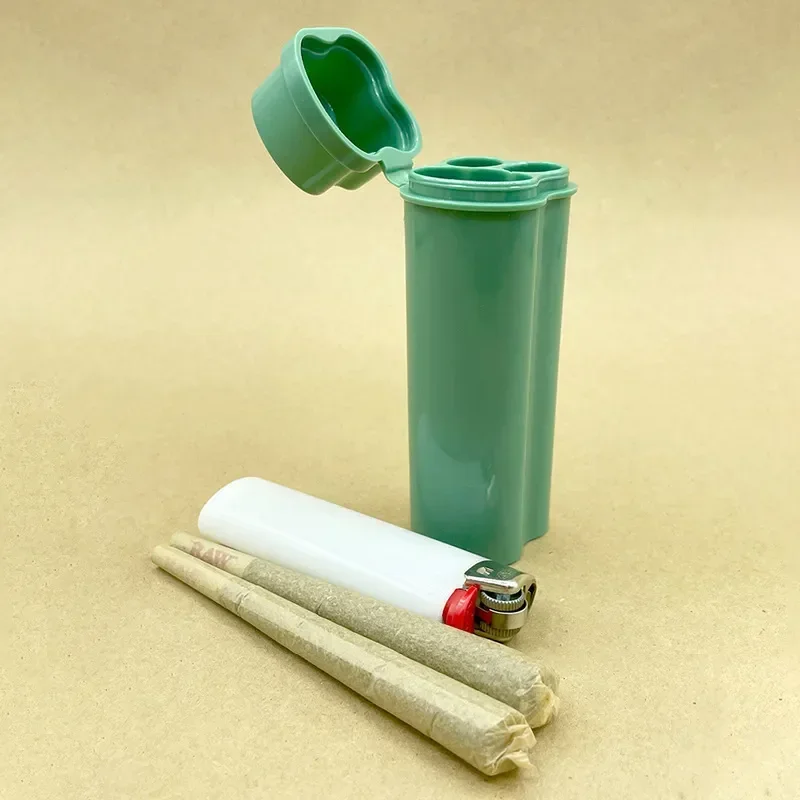 One-Piece Flip-Top Cigarette Case Kit with Dual-Compartment Lighter for Convenient Storage and Portability