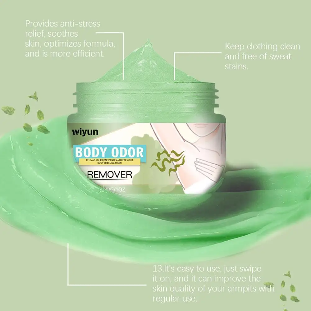 30g Body Odor Removal Cream Effective Sweat Eliminator Antiperspirants Bad Odor Lasting Armpit Smell Underarm Treatment S1N8