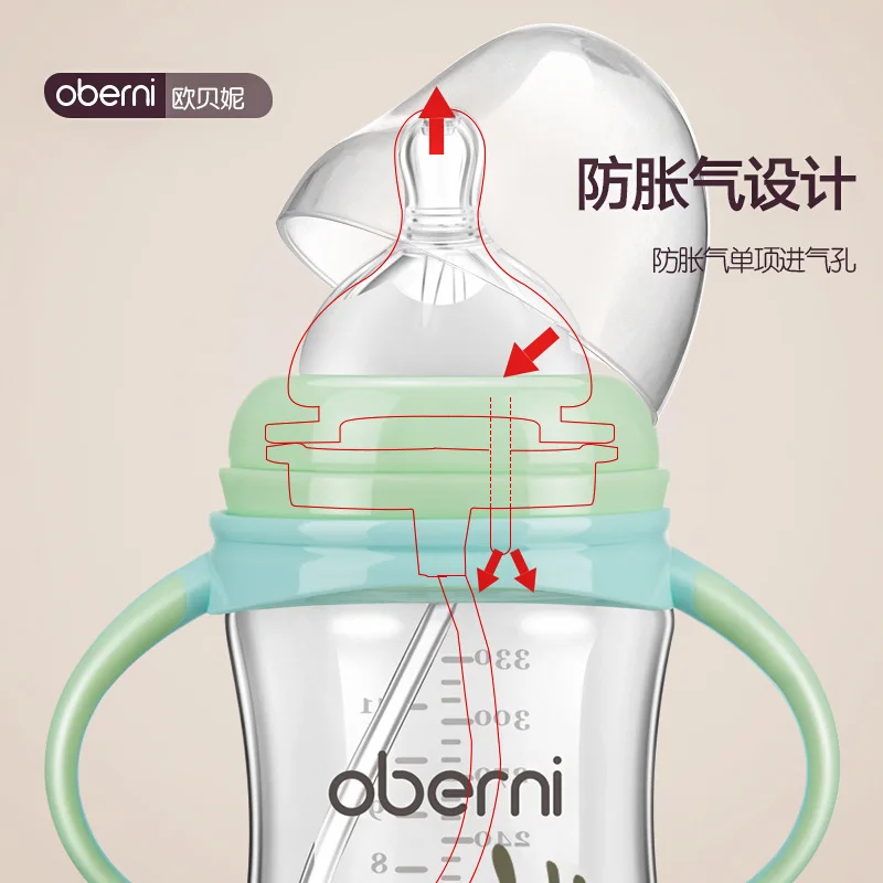 Anti-Slip BPA Free Newborn Baby Bottle Infant Nursing Milk Fruit Juice Water Feeding Wide Mouth Nipple Pacifier Drink PP Bottles