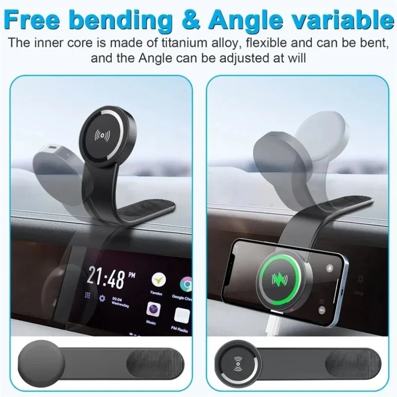 Car Magnetic Phone Holder Mount Magnet Mobile Car Bracket Dashboard Stand Support In Car For Macsafe iPhone 16-12 Pro Max