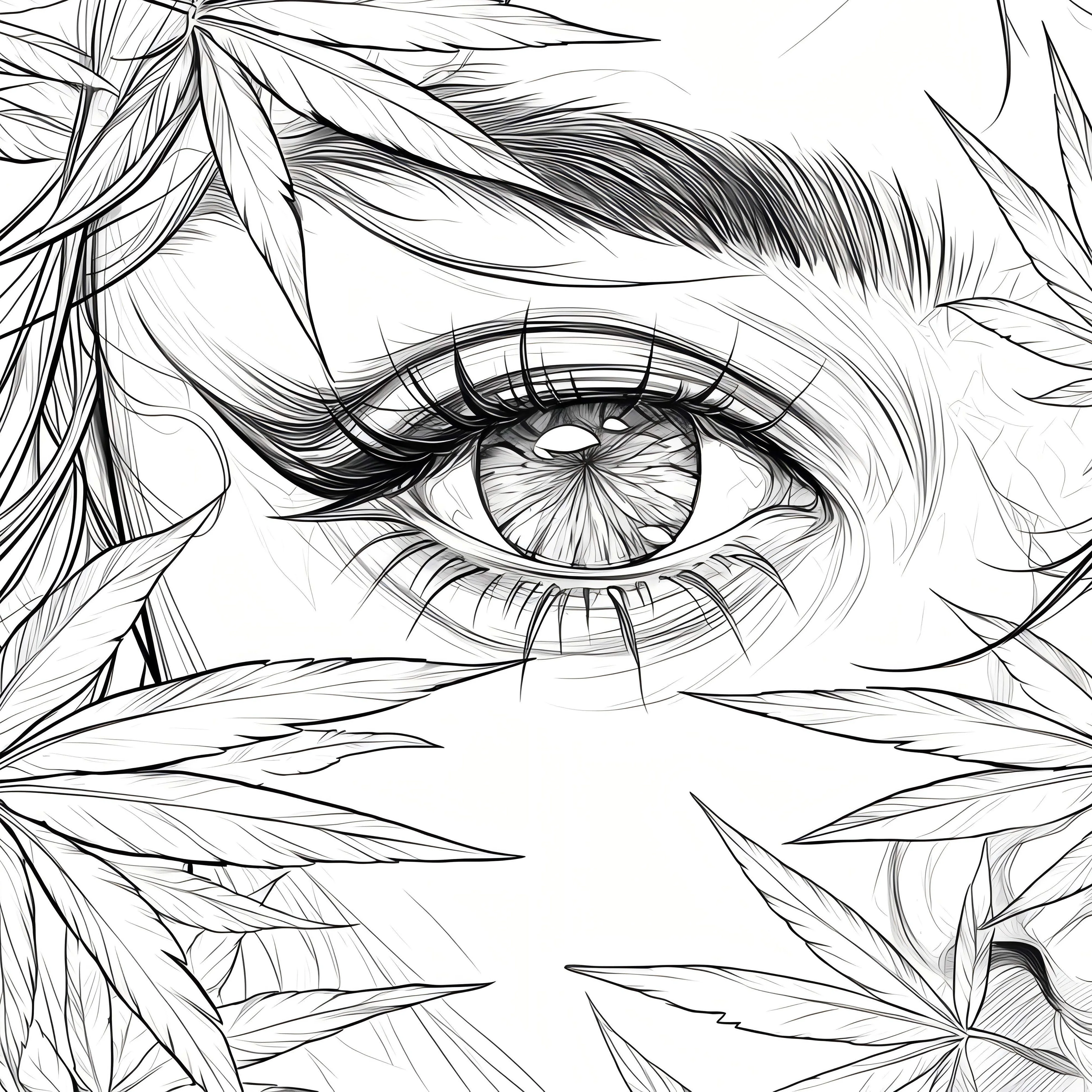 Close Up Of Eyes Colouring Book Adult Picture Book 5