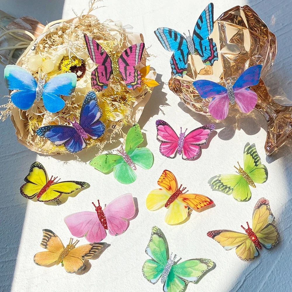

5 Pcs/pack Cute Bobby Pin for Children Girls Woman 3D Butterfly Hairclips Wedding Photography Bridal Hair Barrette Accessories