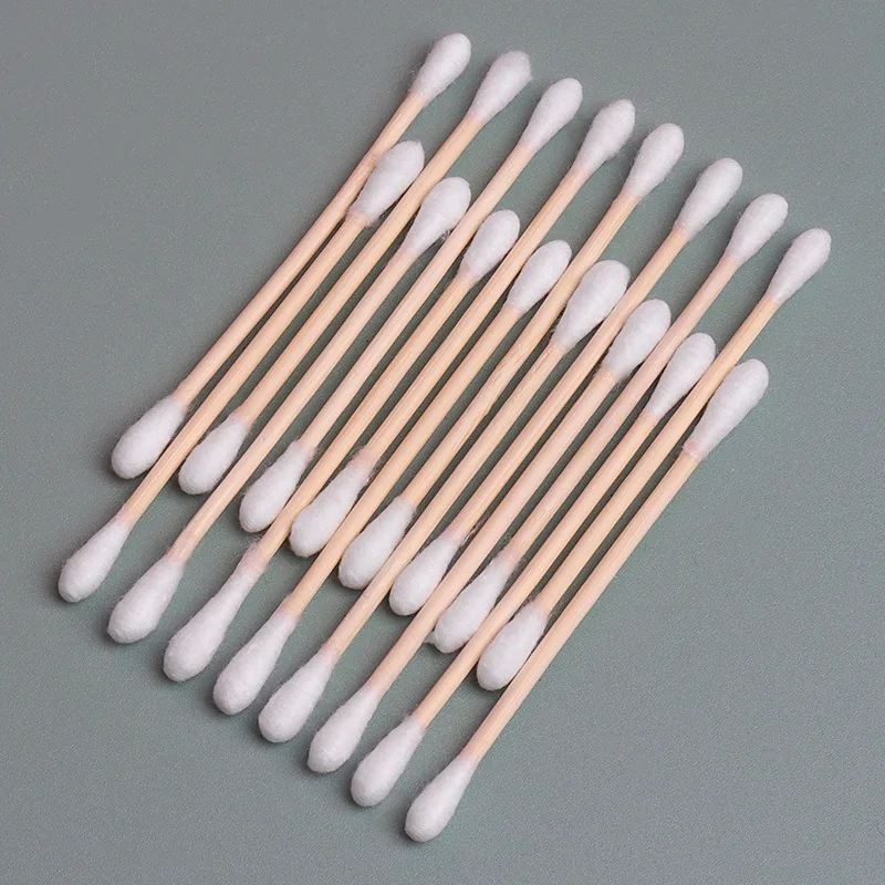 Cotton Swabs Double Pointed Cotton Buds 100/500 Count Bamboo Sticks For Personal Nail Art Makeup Tools