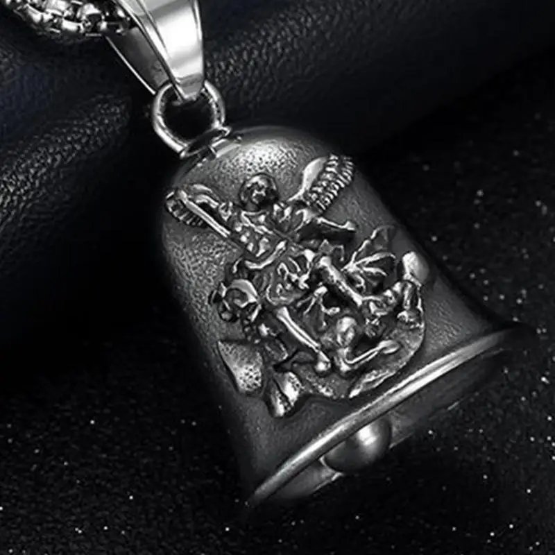 Angel Bell Small Lucky Bell Exorcism Bells for Motorcycles Safe Driving Pendant Widgets Accessories Biker Bells for Men Women