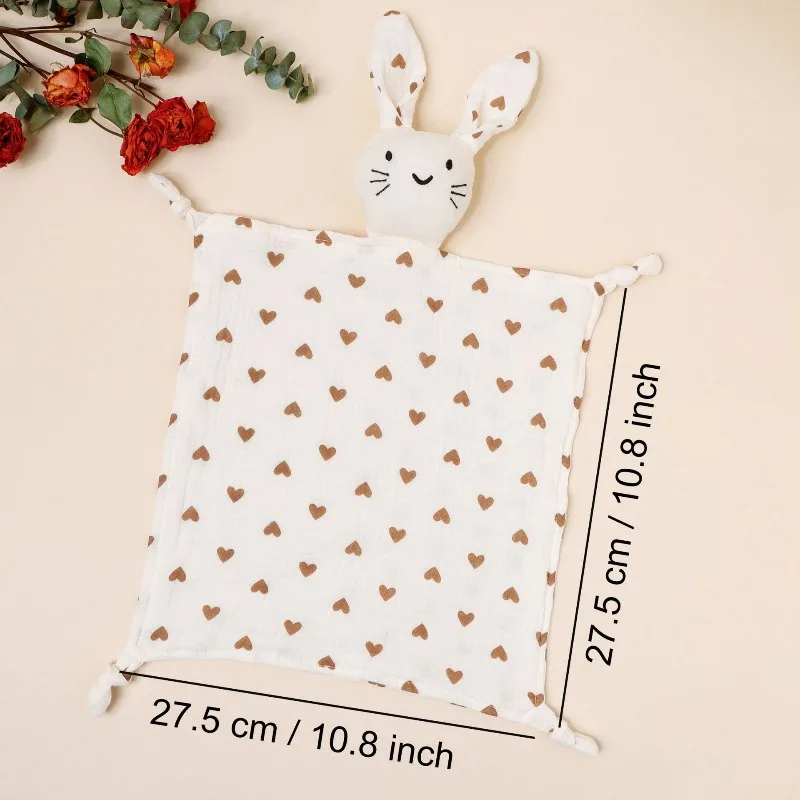 Coperta Doppio Strato in Cotone Stampato per Neonati, Morbida Coperta con Gatto Carino, Giocattolo per Dormire, Asciugamano Calmante per Bambini - immagine 6