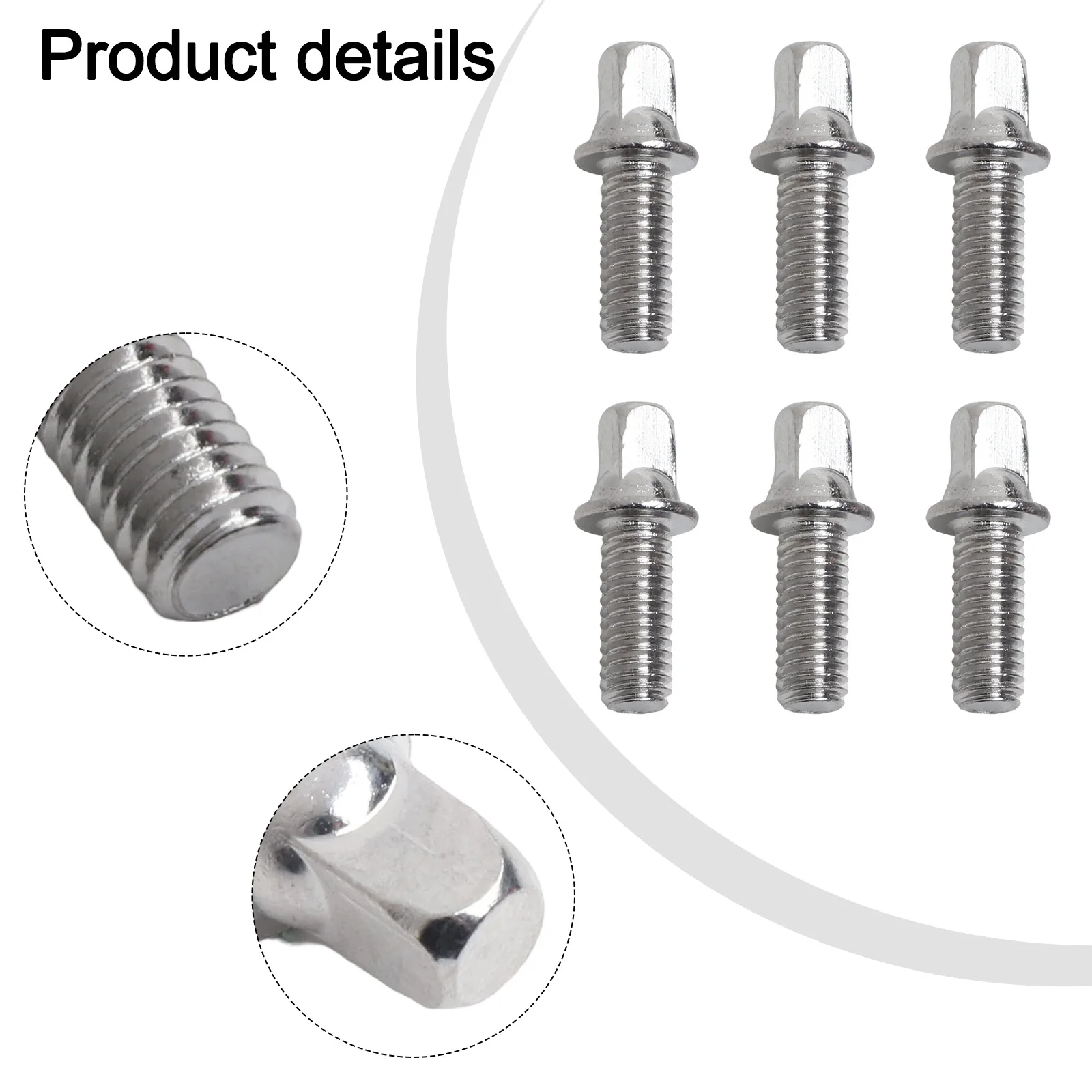 6 stücke Trommel Spannstange Schrauben 20/25/25mm Metall Gewinde Außen Quadratische Schrauben Für Snare Drum bolzen Zubehör – Detail 9