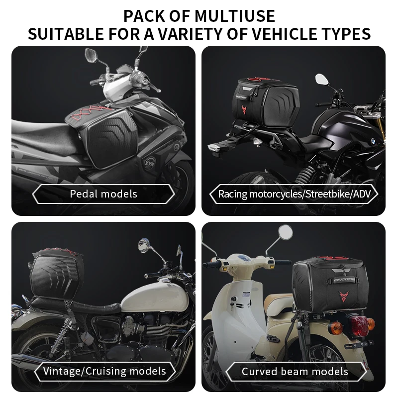 Motocentric 11-MC-0133-D Waterproof Helmet Bag High Capacity - Image 6