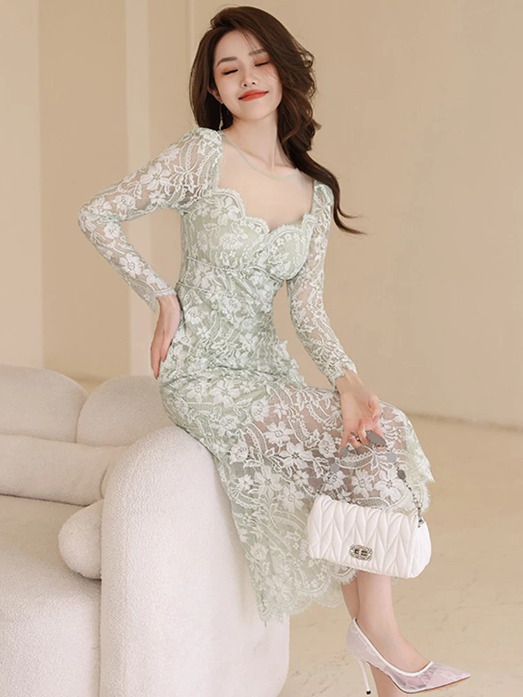 green emerald velvet dress Silver Embroidered Evening Dress main image 0