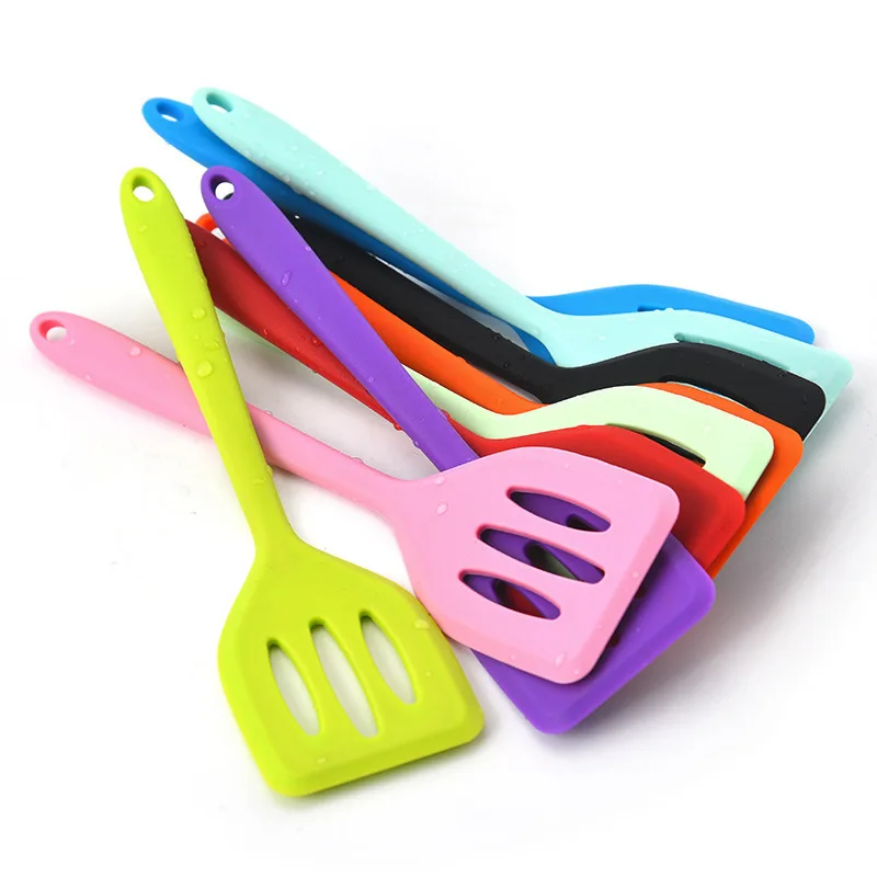 Kitchen Small Silicone Spatula Egg Fish Frying Pan Scoop Fried Shovel High Temperature Non Stick Cooking Spatula Spoon