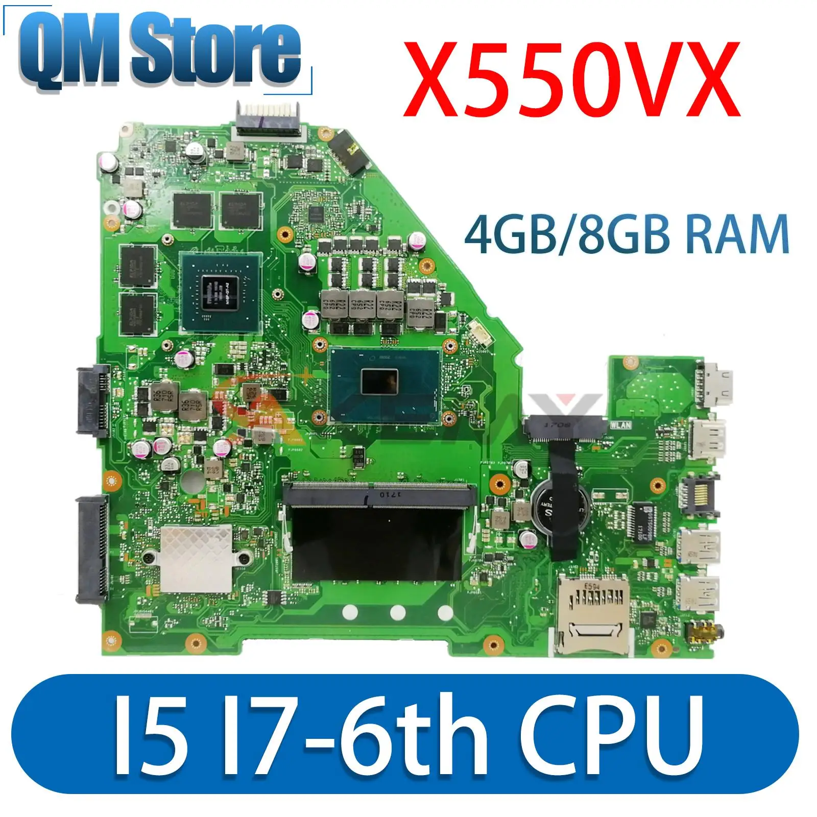 X550VX Mainboard For ASUS A550VX X550VQ X550VXK X550V FH5900V FX50V