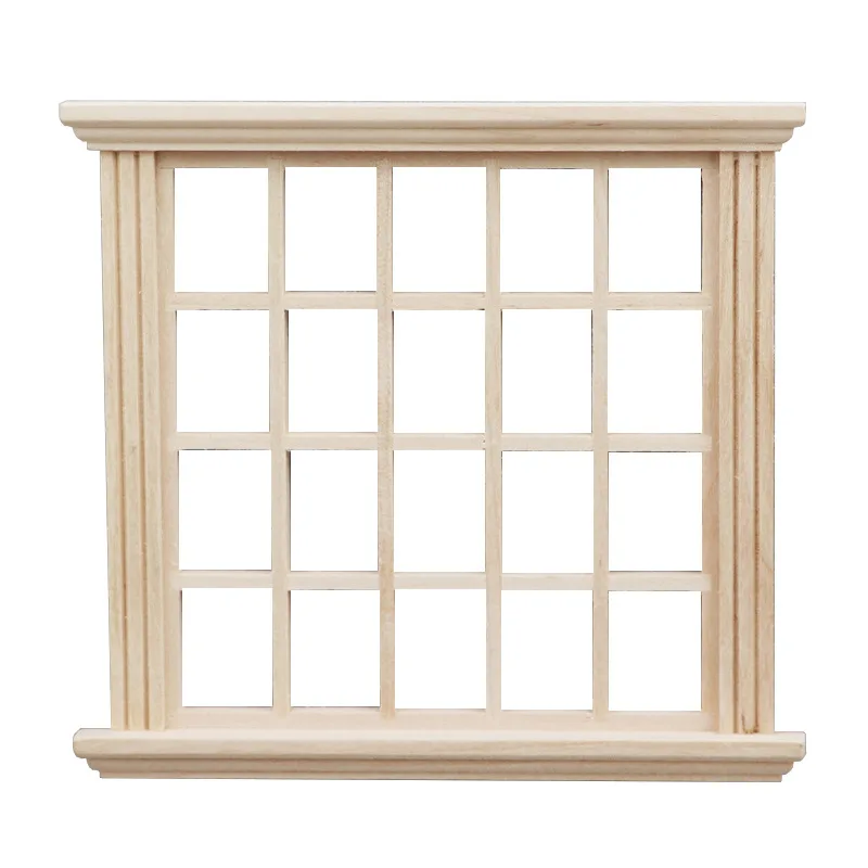 1:12 Dollhouse Mini Window Frame Square Windows Model Furniture Accessories For Doll House Decor Kids Pretend Play Toys 5