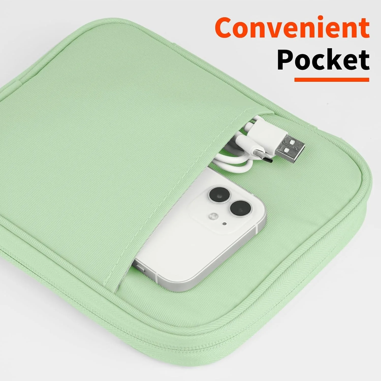 Shockproof Soft Tablet Sleeve with Dual-Way Zippers