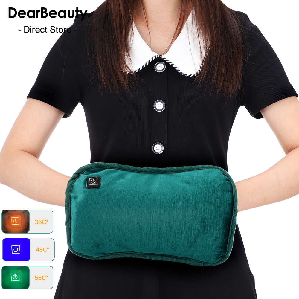 Electric Hand Warmer Portable Graphene Heated Gloves Hand Warmers Bag USB Heat Packs 3 Temperature Modes Fast Heating Pouch