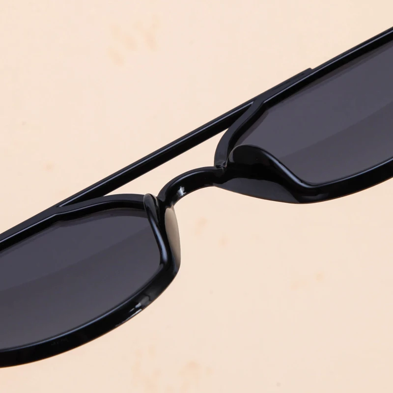 Freen Same Glasses Anti Radiation Sunglasses Double Beam Large Frame Cat's Eye Korean Version Fashion Retro Sunglasses