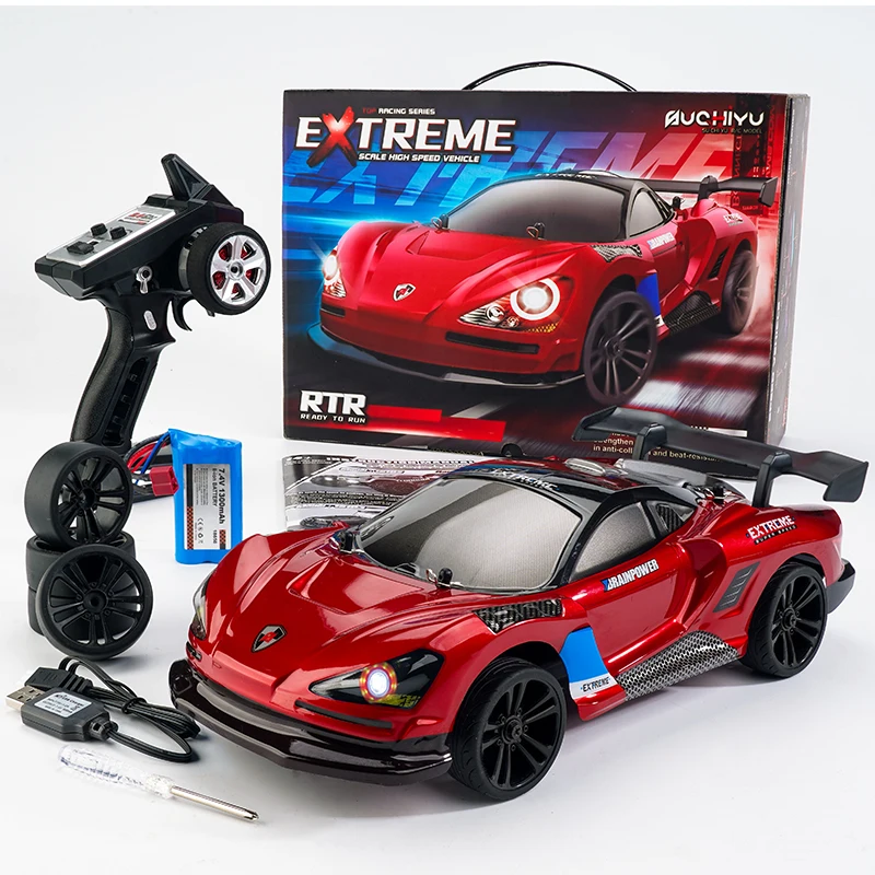 Carro RC Drift, carro de controle remoto de acrobacias 1:16 2,4 GHz veículo  de brinquedo com luz de LED simulada tração nas 4 rodas, alta velocidade na  estrada Drift carro de corrida