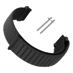Breathable Nylon Loop Sports Watchband, 20mm/22mm - 1Pcs 22mm Universal (B - Carbon Gray Black)