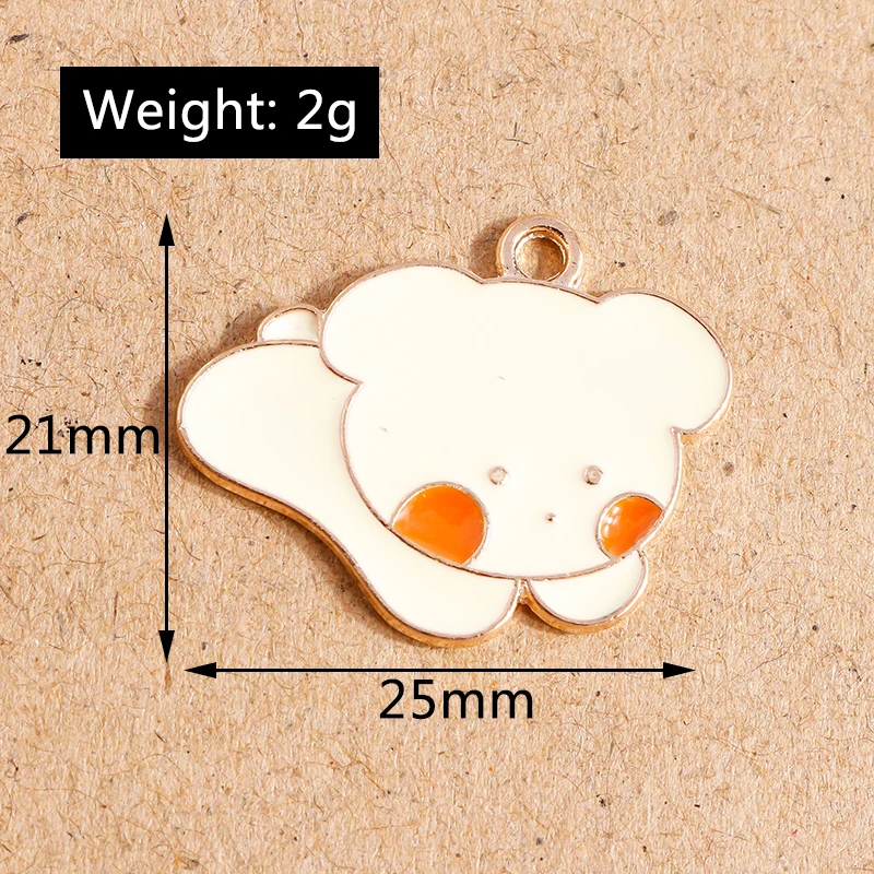 10 stücke niedlichen Emaille Cartoon Hündchen Anhänger Charme für Schmuck Herstellung Halskette Ohrringe DIY Armband Zubehör liefert – Detail 9