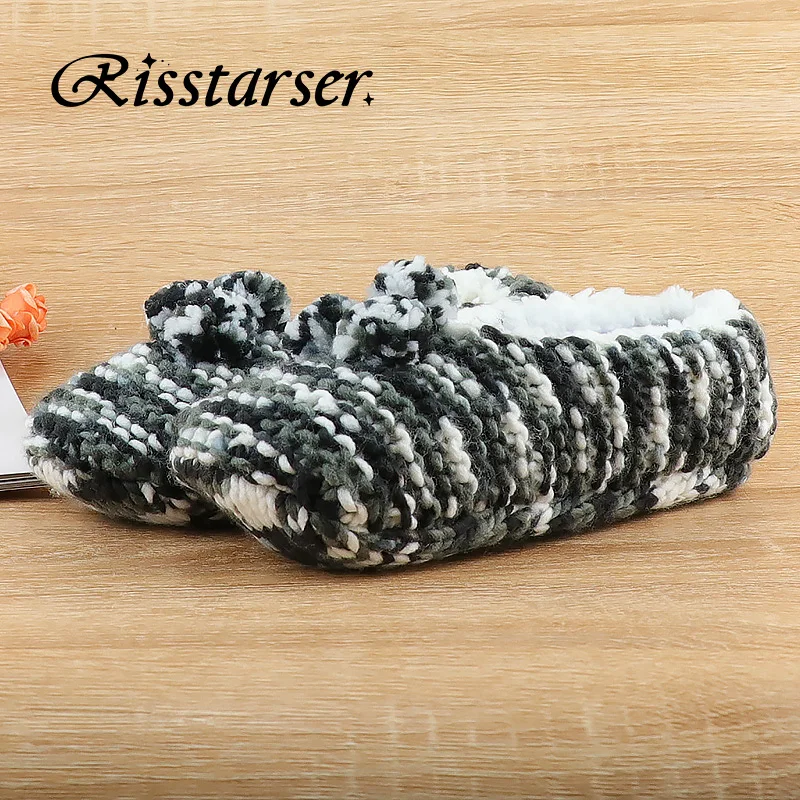 

Winter Women Socks Slippers Funny Shoes Cartoon Cotton Cute Anti-Slip Fur Slippers Bedroom Flat Girl Gift Plush Fluffy Shoes