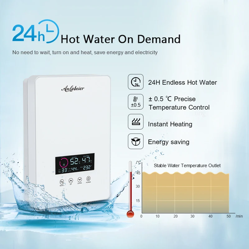 multipoint supply large hot water flow leakage protection instant electric water  heater _ - AliExpress Mobile