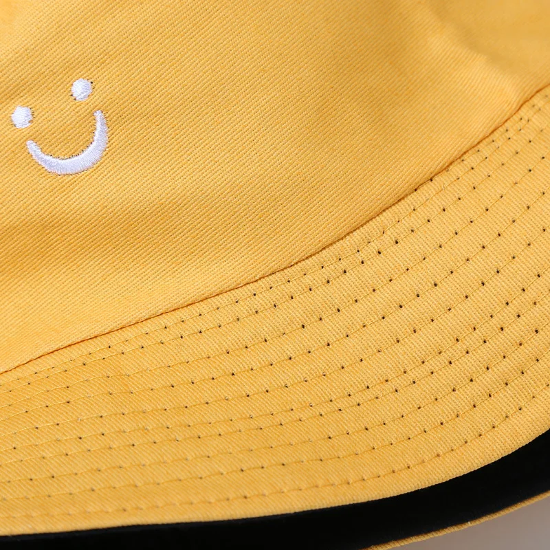 Description Picture 6 of itemNew Smile Face Double-Sided Fisherman Hat men And Women Street Trend  Hat Travel Sunscreen Couple Panama Hat Summer Colorful