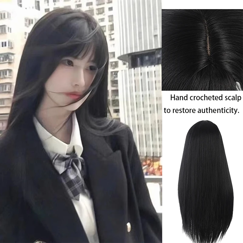 Lolita cosplay Long Straight Wig For Women Natural Hair Synthetic Lolita Synthetic Wig For Daily Role Play