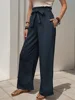 Casual Pants Hot Selling Summer New Product Pants with Lace Up Ruffle Edge Elastic Pants 6