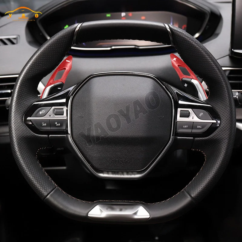 2024 새로운 스티어링 휠 DSG 시프트 패들 확장 시프터 푸조 208 308 508 2008 3008 5008 GTi SW Allure DSG 스티커 Acc