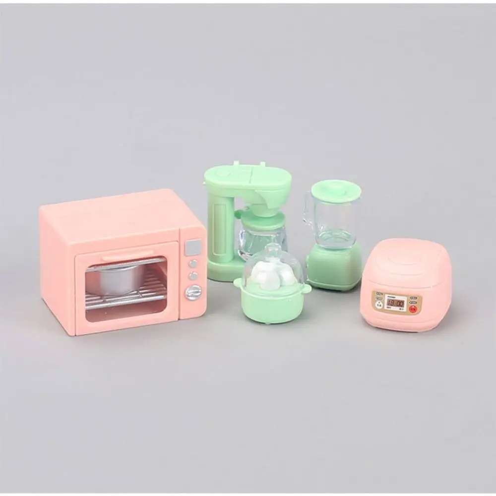 1/12 Scale Dollhouse Kitchen Appliances Dolls Accessories Coffee Machine Mini Food Toy Photo Props Plastic