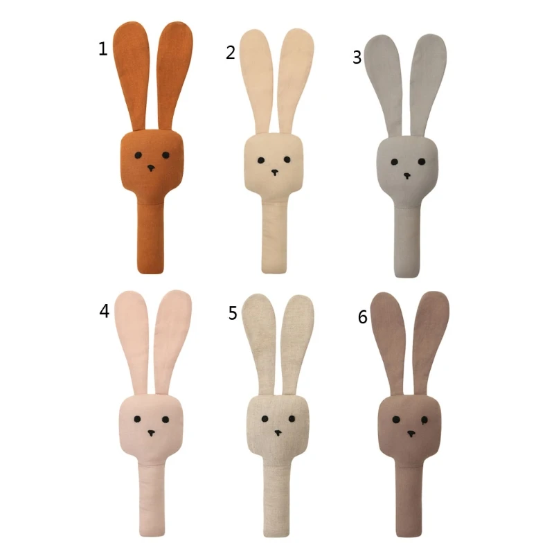 

2024 New Cartoon Bunny Plush Ring Shaking Toy Rattle w/ Rustling Sound for Infant Newborns Baby Grab Training Birthday Xmas Gift