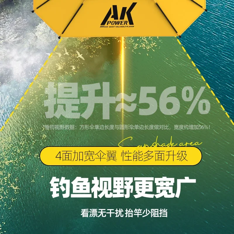 Upgraded Large Fishing Umbrella Innovative Octagonal Outdoor Umbrella Sunshade Waterproof Beach Camping Backyard Large Parasol