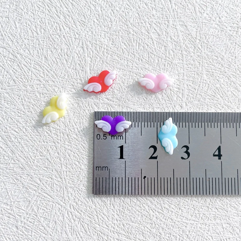 Accessories Luminous Nail Decorations Angel Wings 3D Nail Art Drills Nail Jewelry Heart Nail Decorations Nail Rhinestones