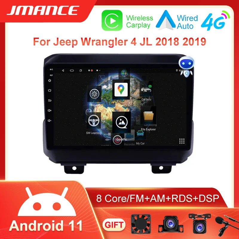 Radio con GPS para coche, reproductor Multimedia con Android 11, 3D