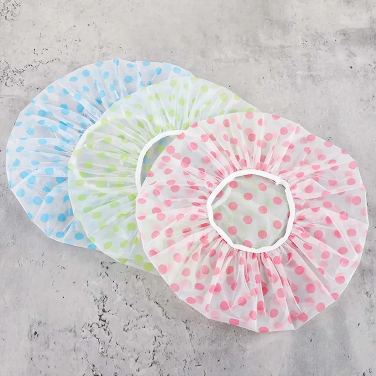 1/5pcs shower cap Waterproof Bathing Household Long Hair Shower Dry Hair Cap Kitchen Fume Prevention Sanitary Hat