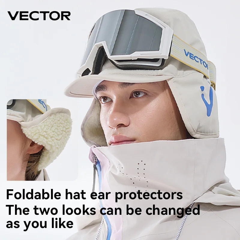 VECTOR Eskimo Children's Lamb Fleece Ear Protection Hat Is Cold Resistant Warm Soft and Skin Friendly with A Three-dimensional