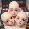 New Arrival 1/6 Head with Makeup for 28cm Girls Doll Accessories Open Head Dress Up Toys 1
