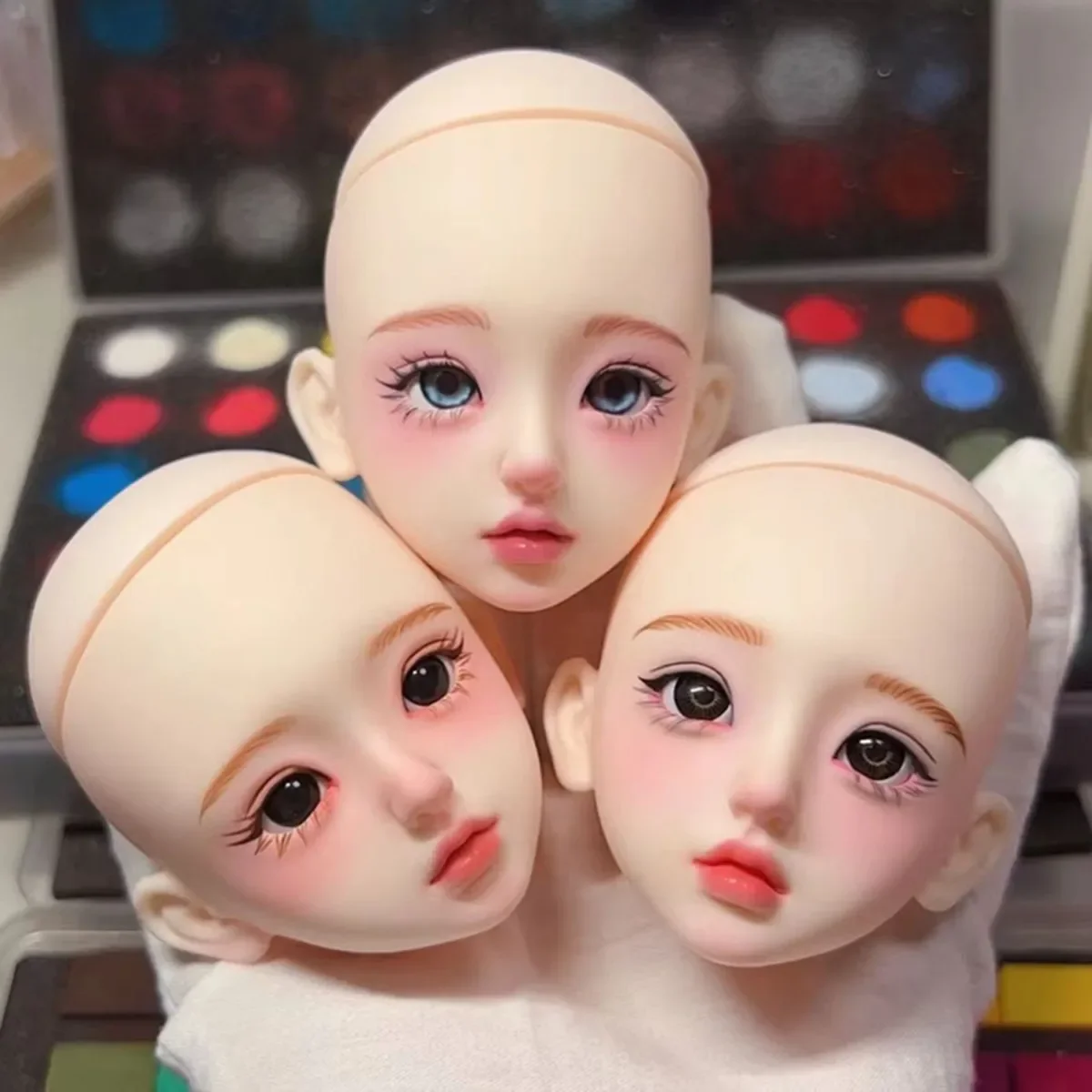 New Arrival 1/6 Head with Makeup for 28cm Girls Doll Accessories Open Head Dress Up Toys