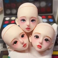 New Arrival 1/6 Head with Makeup for 28cm Girls Doll Accessories Open Head Dress Up Toys 1