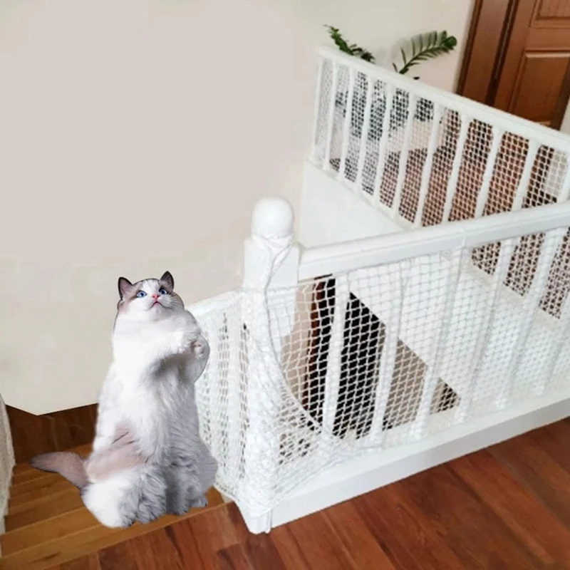 T84C-2X Pet Child Safety Net Home Pet Dog Cat Balcony Railing Stairs Fence A