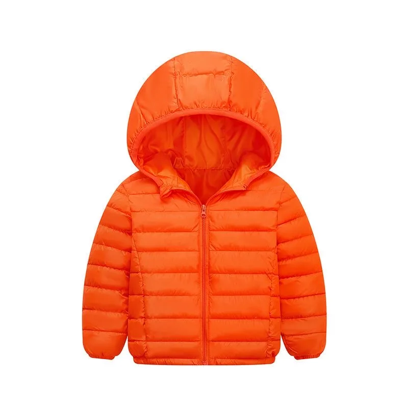 Autumn Winter Teen Boys Girls Warm Down Jacket Children Cotton Outerwear New Fashion Hooded Zipper Coats 3-12 Years Kids Clothes
