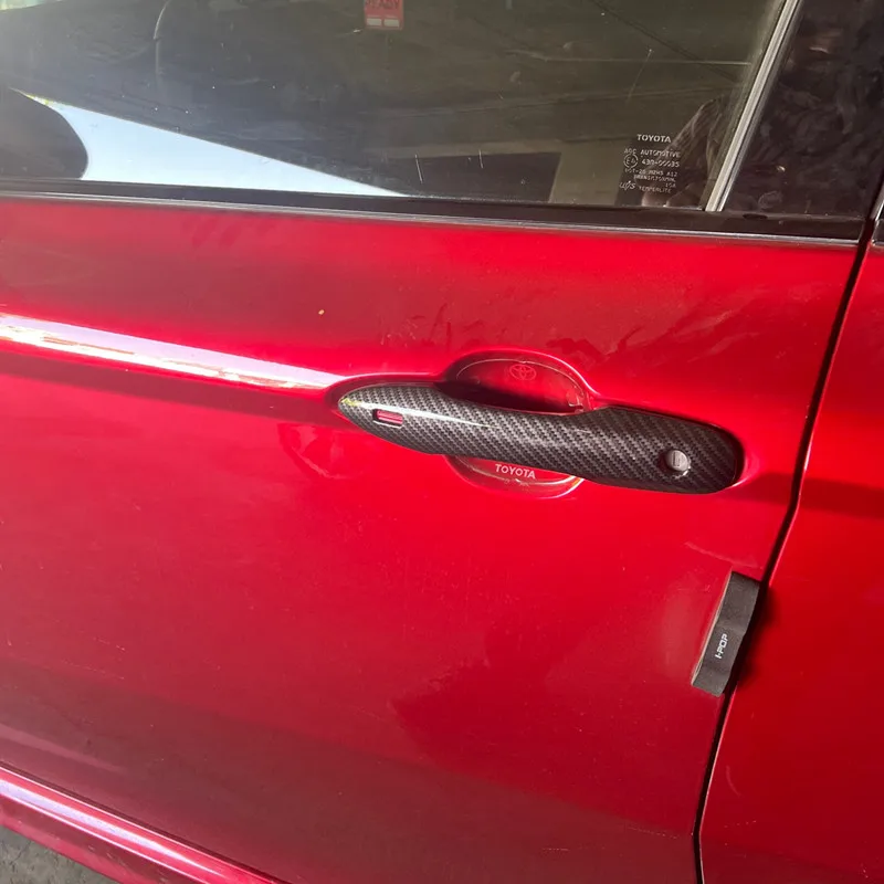 For Toyota Camry XV70 2018 2019 2020 2021 2022 2023 Car Accessories Door Handle Cover Trim Plastic Imitation Carbon Fiber