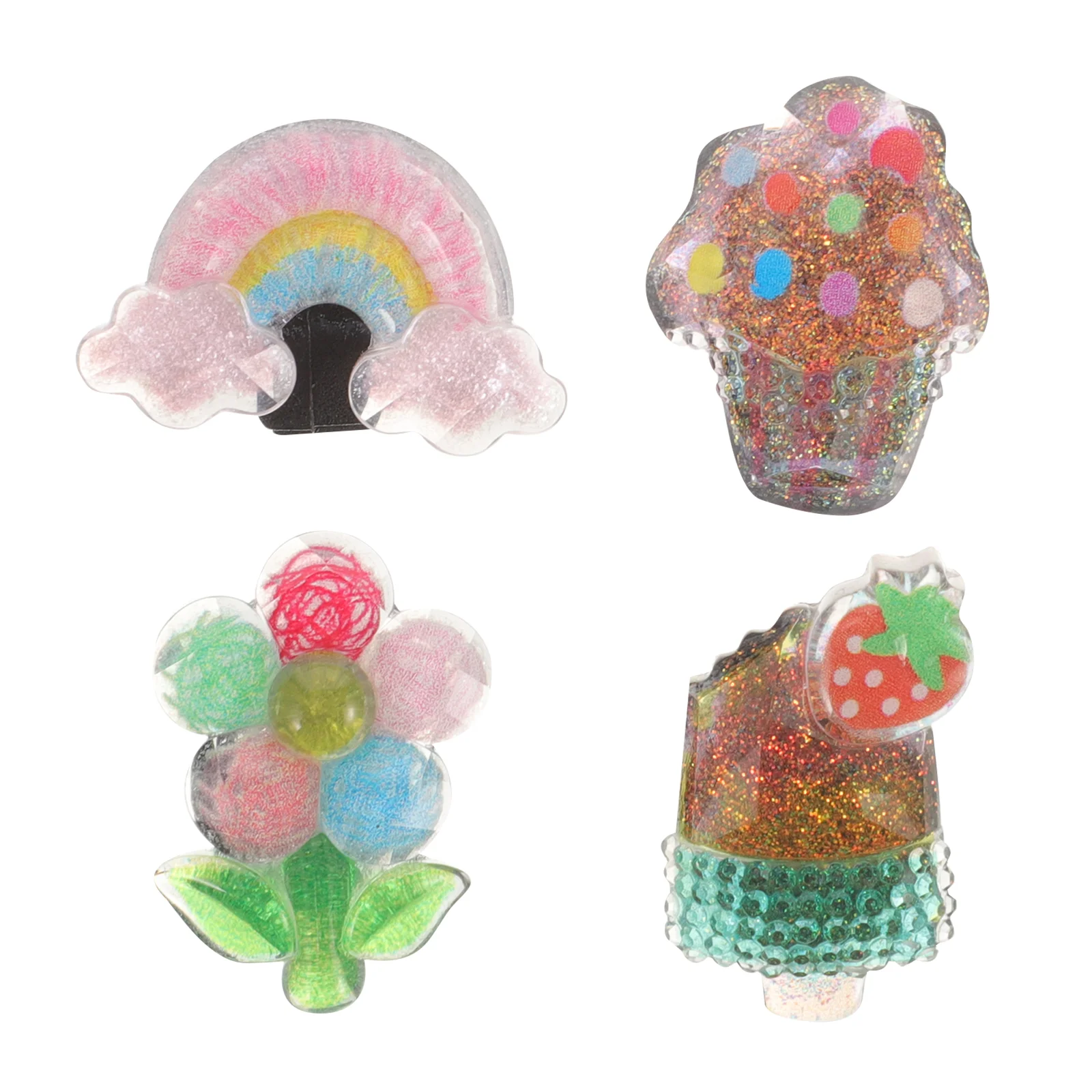 

4 шт. зажим для шнурков с пряжкой для девочек, сумка, очаровательные детские шнурки, декоративные зажимы, пластиковые детские коньки для льда