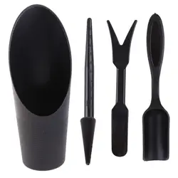 Garden Planter Kit with Succulent Sowing & Seedling Transplant Tools (Black 1 set)