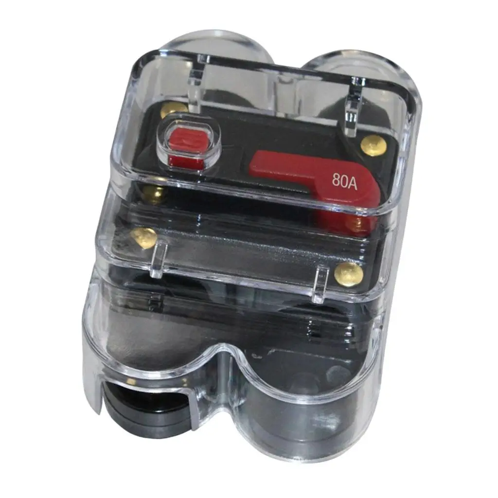 12V-24V DC Circuit Breaker Motor Auto Car Marine Boat Bike Stereo Audio Inline Fuse Inverter Waterproof with Manual Reset