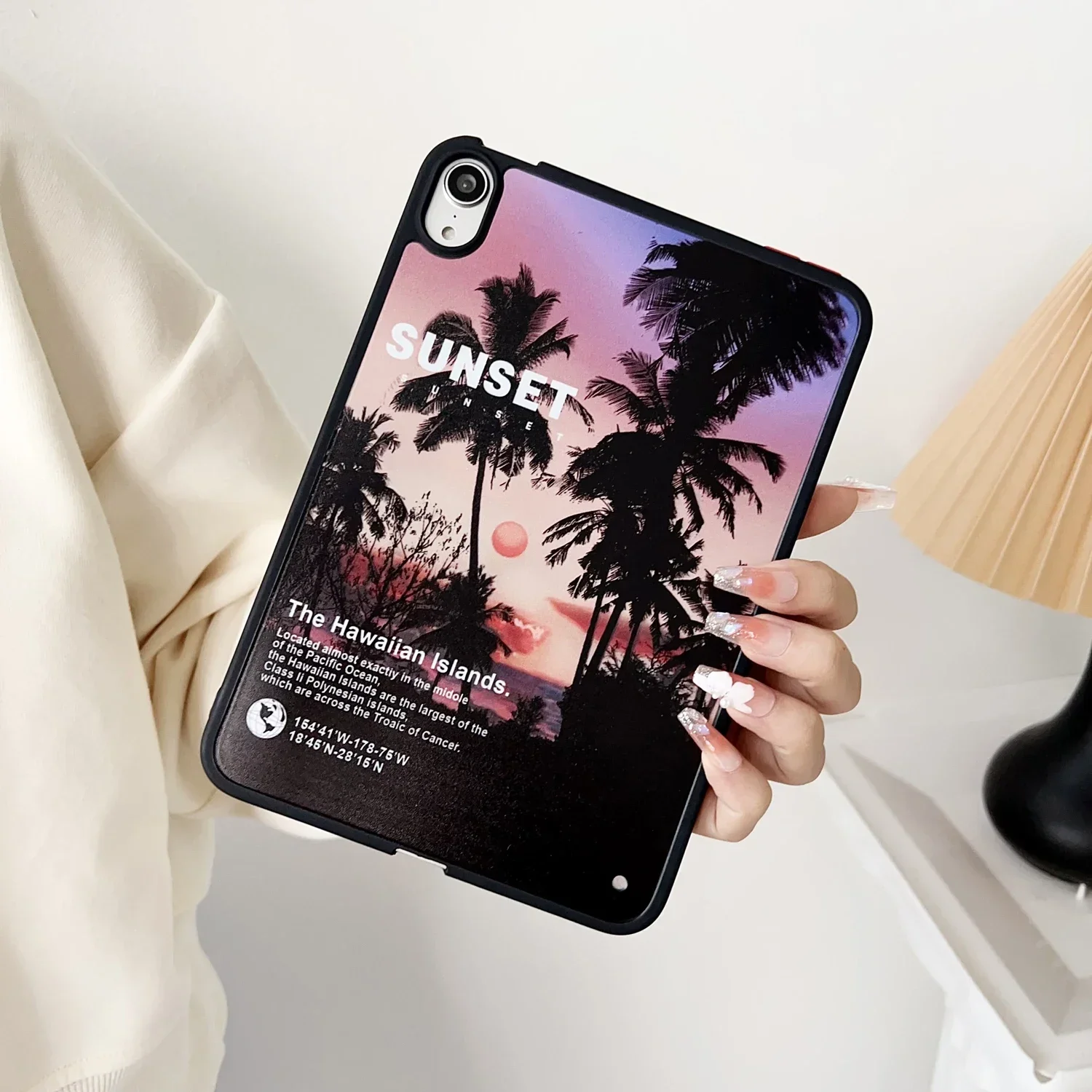 Scenery Pattern Matte Tablet Case Cover