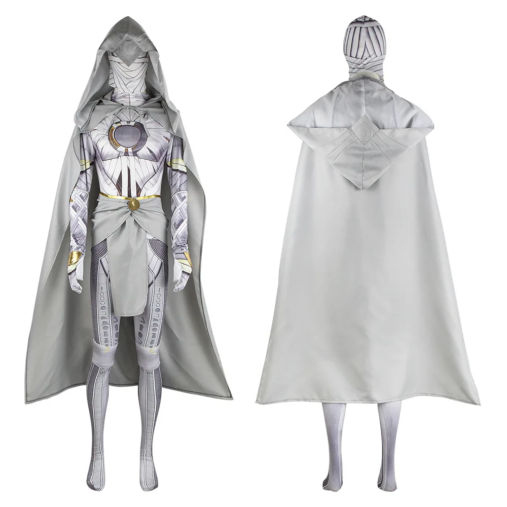 

Marc Spector Knight Cosplay Costume Samurai Hero Uniform Cape Jumpsuit Headband Waist Accessory Suit Halloween Comic Con Outfit