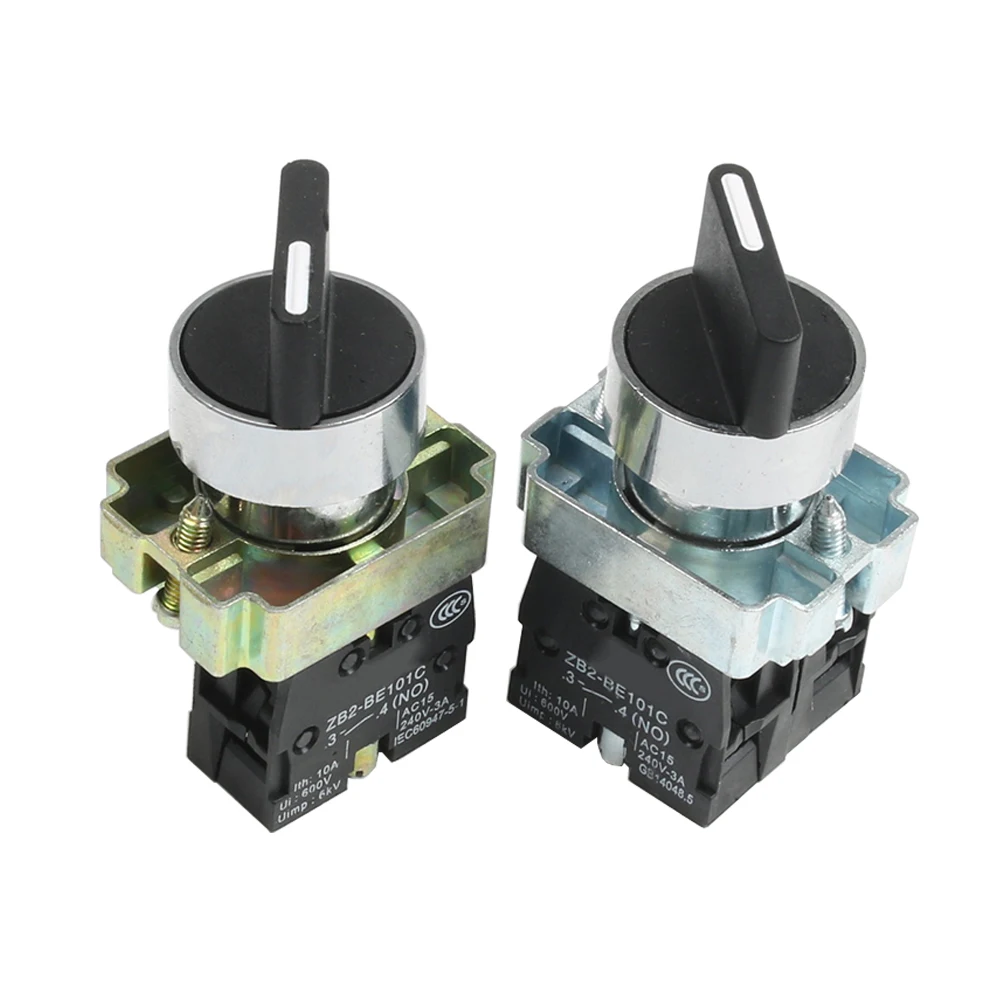 Self-Locking Latching Selector Push Button Switch with Momentary Reset, Multi-Position