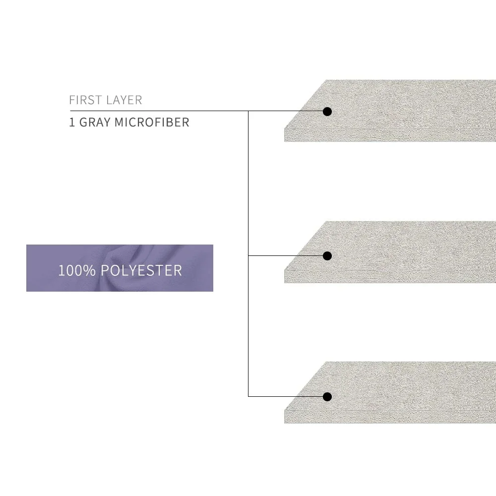 3 Layers Gray Microfiber 4/8/10pcs Cloth Diaper Nappy Insert Super Absorbent 35x13.5cm Fit Baby Cloth Pocket Diaper